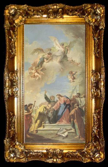 framed  PITTONI, Giambattista Christ giving the Keys of Paradise to St Peter (mk05), ta009-2
